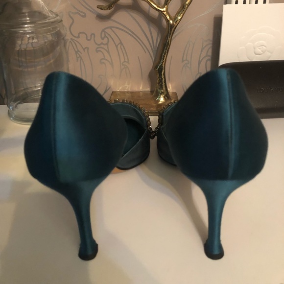 ⬇️$450 MANOLO BLAHNIK embellished d’orsay pump - Picture 2 of 7